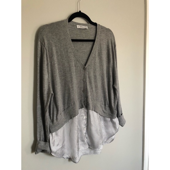 Zara Oversized Dress Shirt Cardigan - Picture 2 of 5